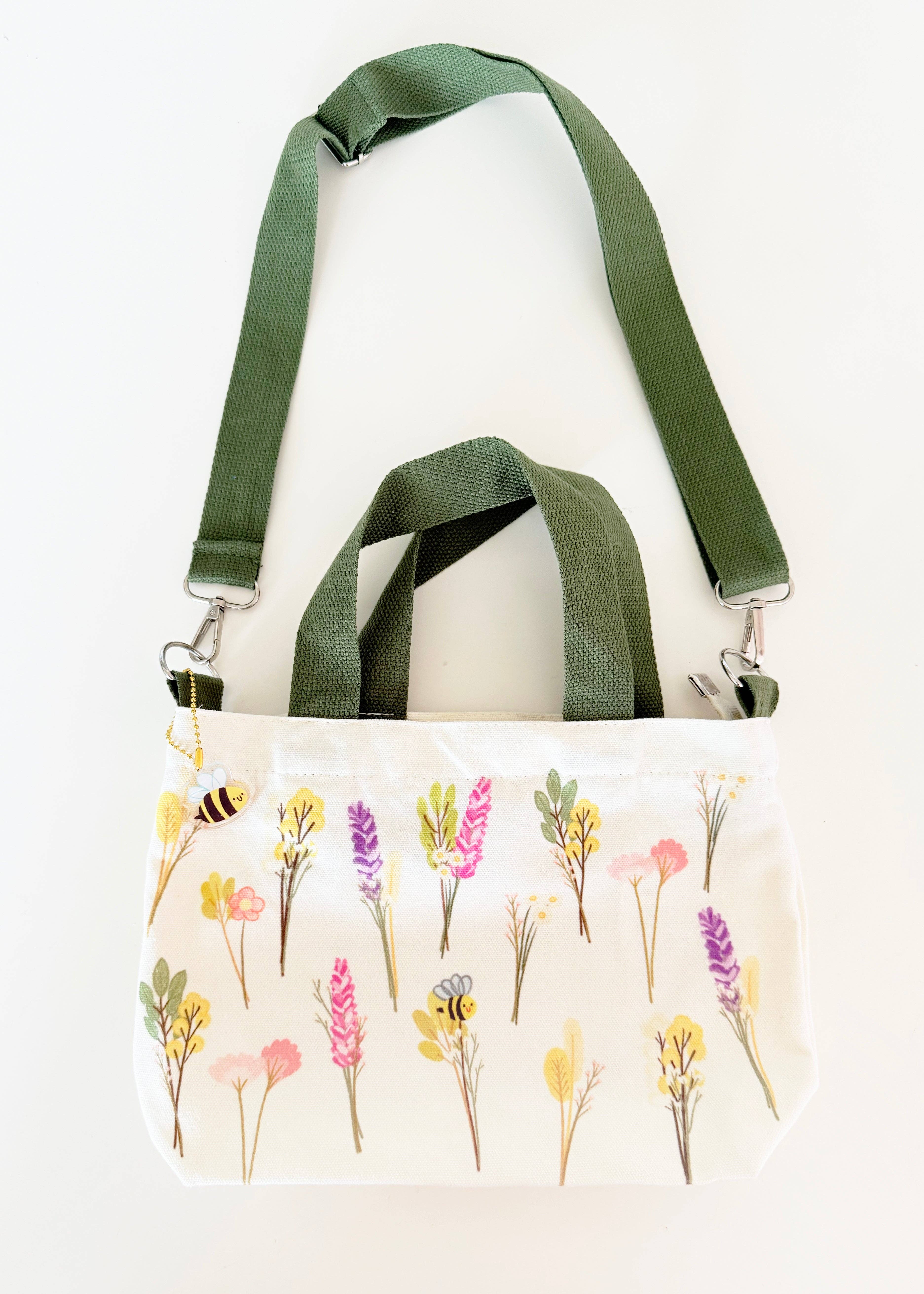 Jessthechen - Wholesale Tote Bag - Women's - Print Canvas Mini Tote | Sage Florals5