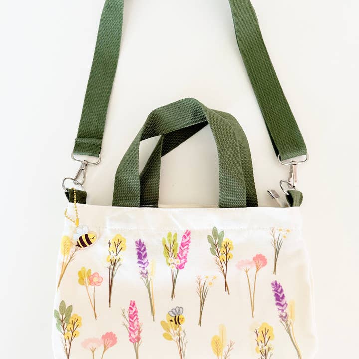 Jessthechen - Wholesale Tote Bag - Women's - Print Canvas Mini Tote | Sage Florals5