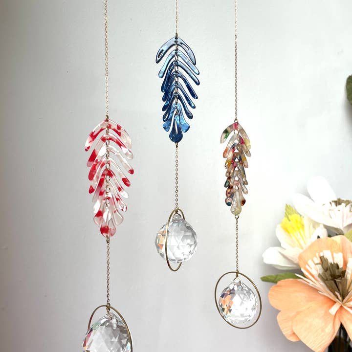 Suncatcher Fern/ Light Catcher / Window Crystal / Prism for wholesale by von Lani = Jewellry + Suncatchers