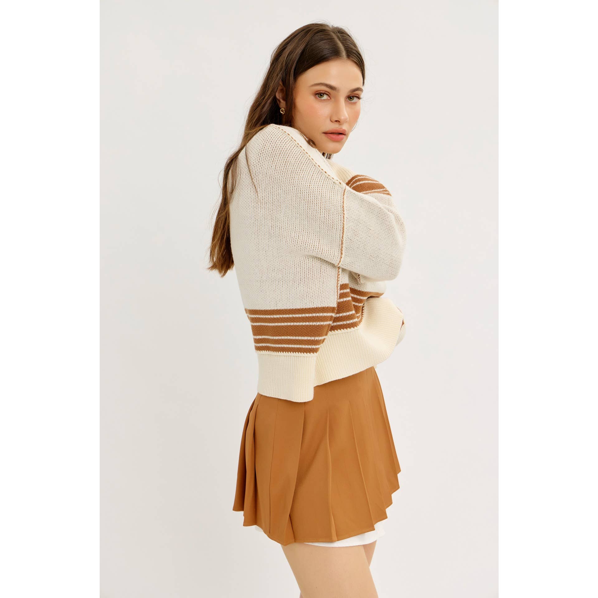 idem ditto - Vente Pull en maille – femme - PULL EN MAILLE RAYÉE BOXY INFINIMENT POLYVALENT19