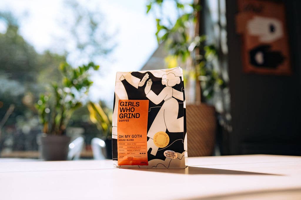 Girls Who Grind Coffee – wholesale Ground coffee – Coffee Beans, Oh My Goth, dark roast coffee blend.2