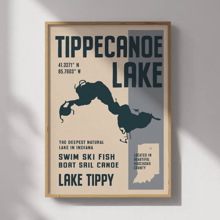Poster voor op reis naar Tippecanoe Lake voor wholesale door Recollection Project
