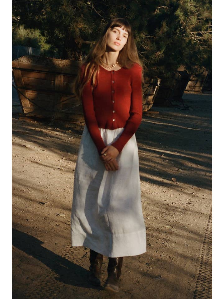 White Washed Linen Skirt for wholesale on Faire