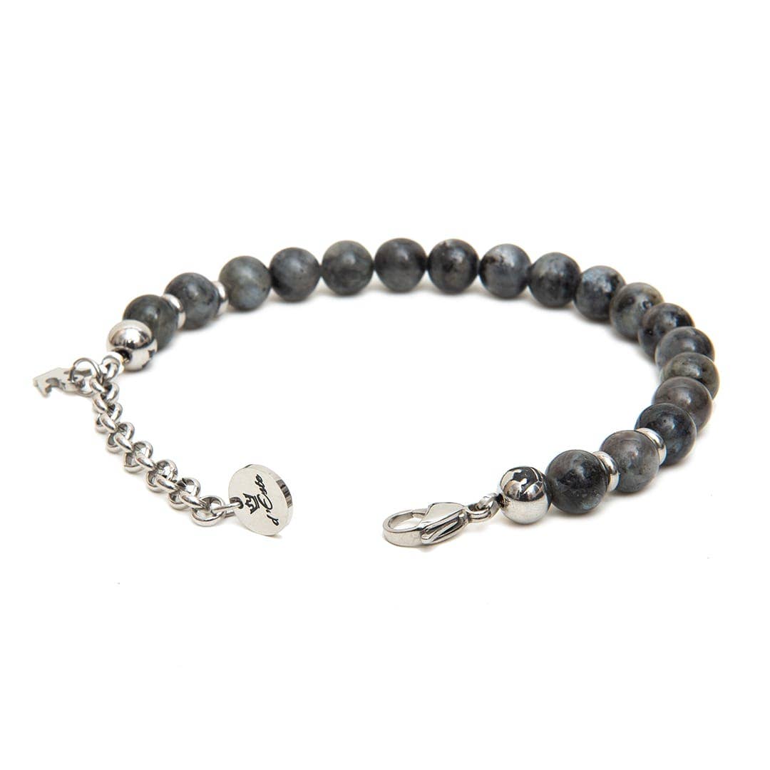 d'Este - Vendita all'ingrosso Bracciale con perline - Bracciale Agata Grigia 8Mm0