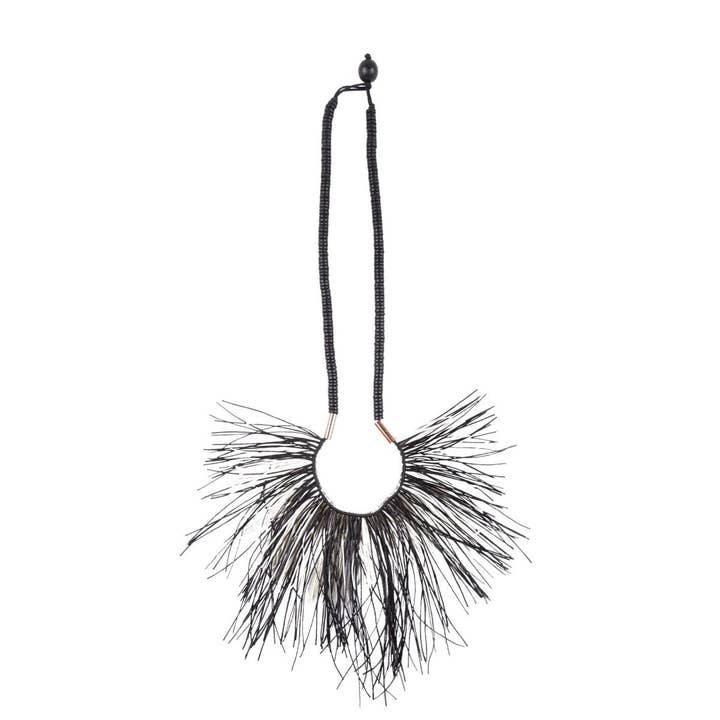 Bijondo - Vendita all'ingrosso Collane di perline/perle - Collana artigianale boho legno e caucciù Notre Dame1