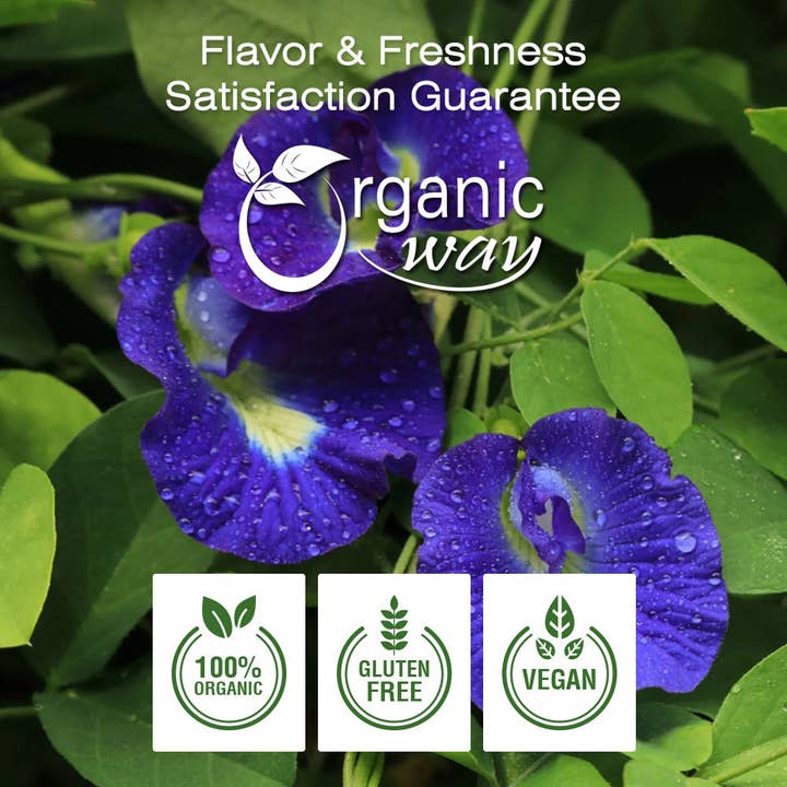 Organic Way LLC – wholesale Protein/superfood powder – Shankhpushpi (Convolvulus prostratus) Powder - Kosher Certified | Raw, Vegan, Non GMO & Gluten Free | USDA Certified | Origin - India1