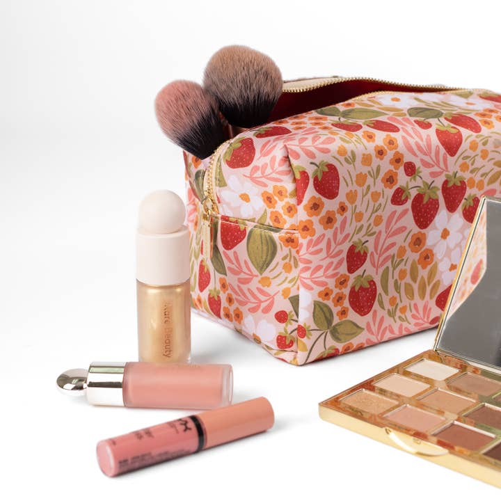 Elyse Breanne Design - Wholesale Makeup/Cosmetic Bag - Strawberry Patch Cosmetic Bag