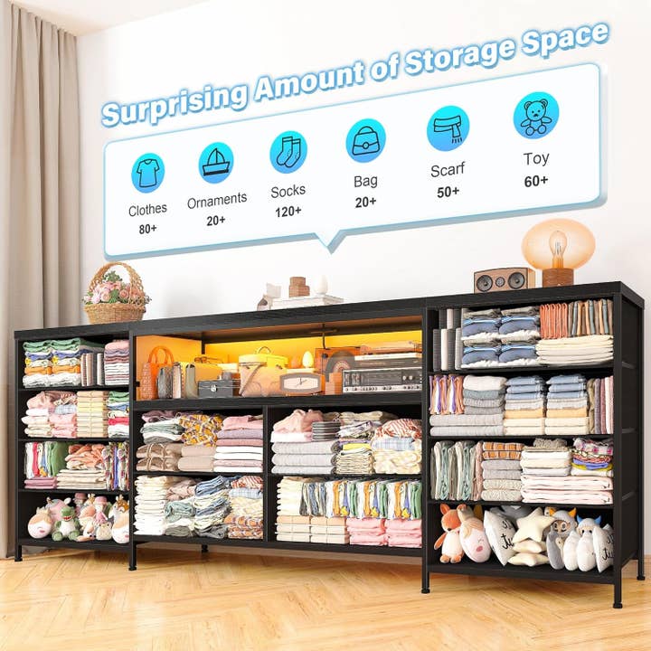 ShipItFurniture - Wholesale Console Table - Black Dresser With 75 Inch TV Stand For Living Room3