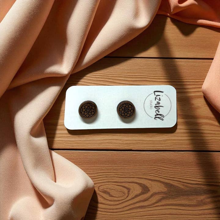 Magical Mandala Stud Earrings for wholesale by Lizabell Studio