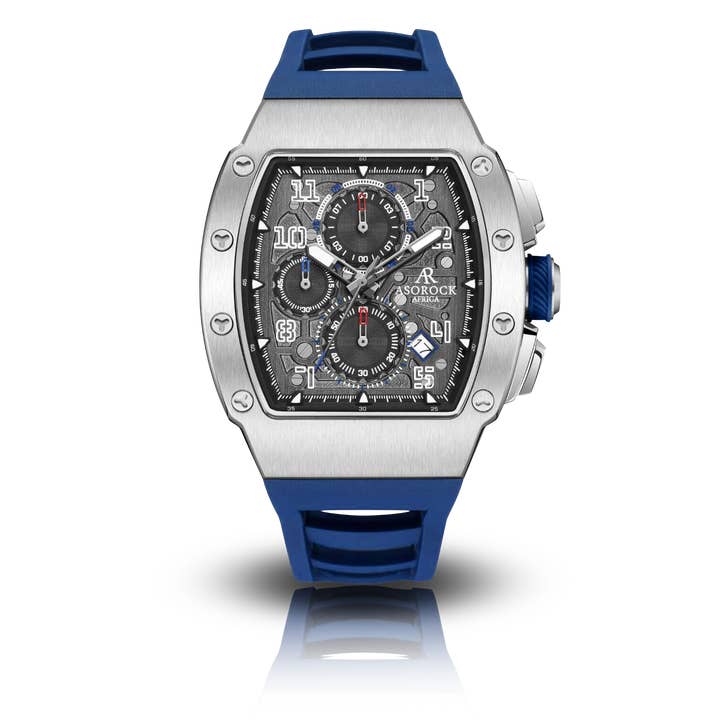 Silver/Blue Motorsport GT (PRE-ORDER SHIPS OUT MARCH 20TH) for wholesale by ASOROCK WATCHES ™