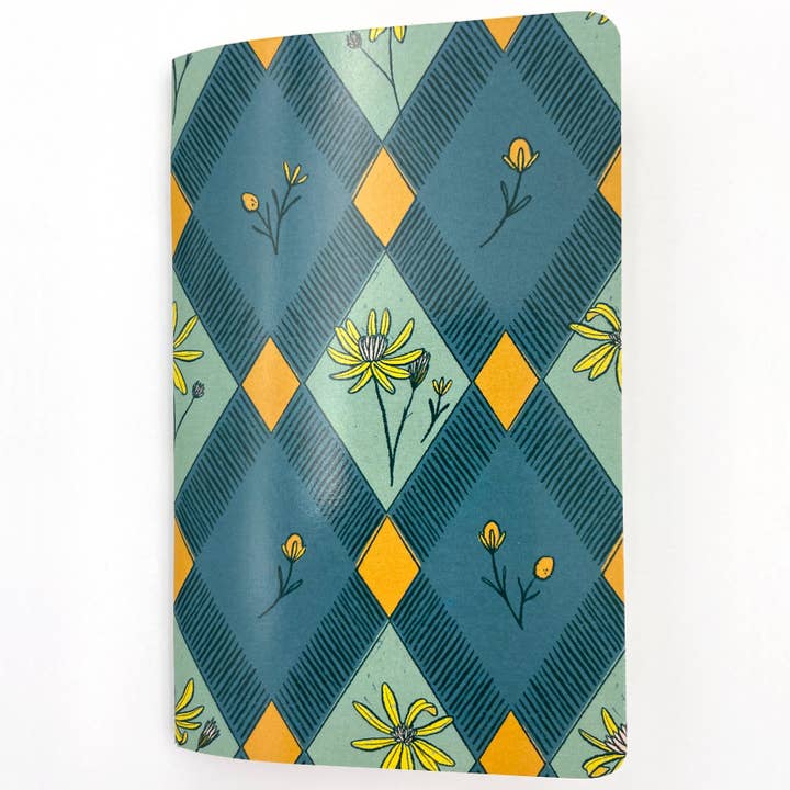 Carnet de Poche Argyle Fleur Sauvage pour la vente par Carabara Designs