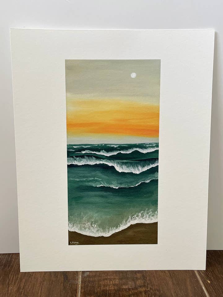 Plage en automne pour la vente par Emily Paints