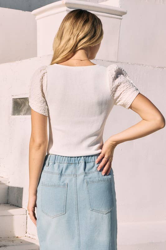 Washed Denim Midi Skirt for wholesale on Faire4