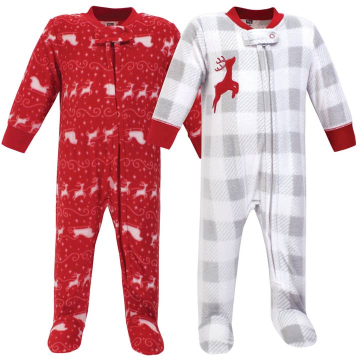 Hudson Baby Fleece Sleep and Play, Santas Sleigh for wholesale by BabyVision