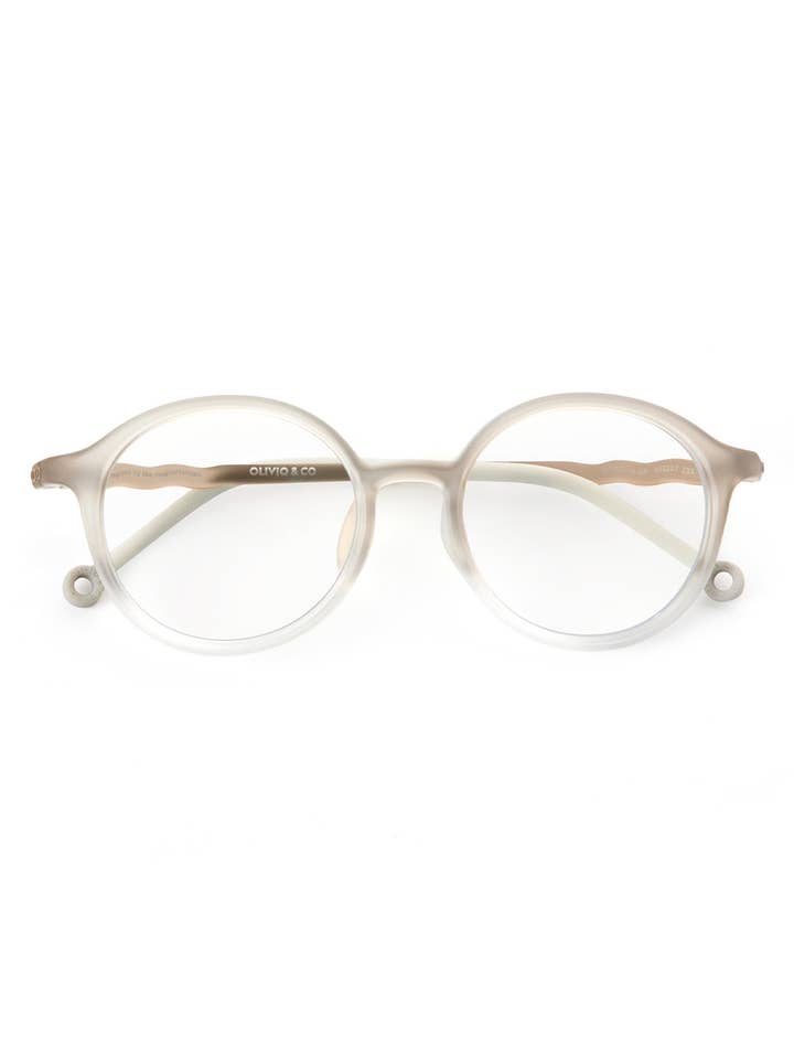 Lunettes à écran ovale pour enfants Tranquil Gray 5-10Y pour la vente par Olivio & Co