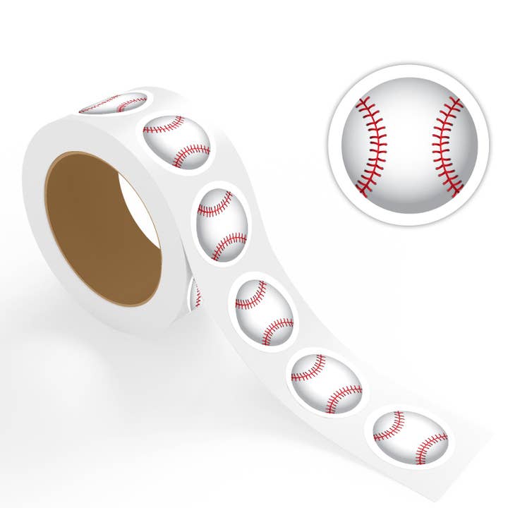 Baseball - 500 etiketter/rulle - 2"x2" for engroshandel hos StickerJet