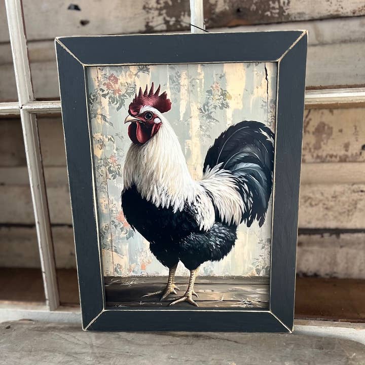 JanMichaels Art & Home - Wholesale Wall Sign - HMK522L Vintage Rooster