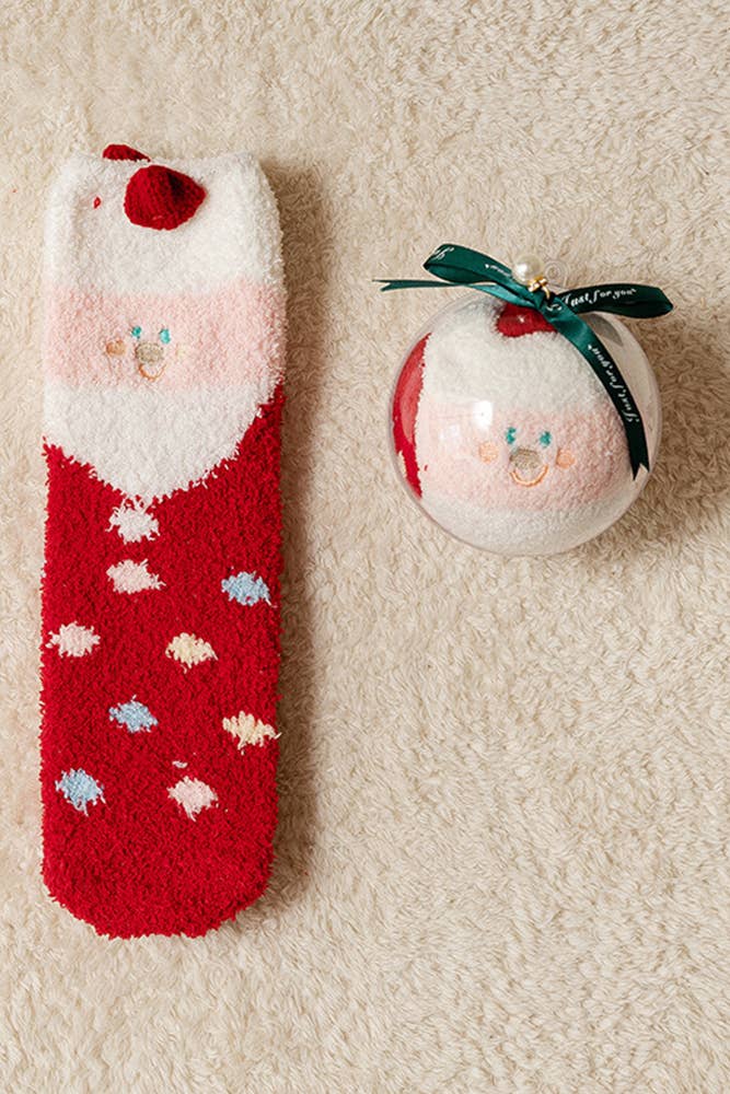 UNISHE - Wholesale Socks - Women's - Cartoon Christmas Fleece Socks MOQ 5Pairs ZZKF3032