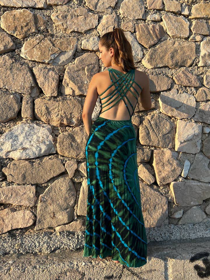 Klänning "Aura Solar" i Spandex Tie-Dye för wholesale av Kinomy