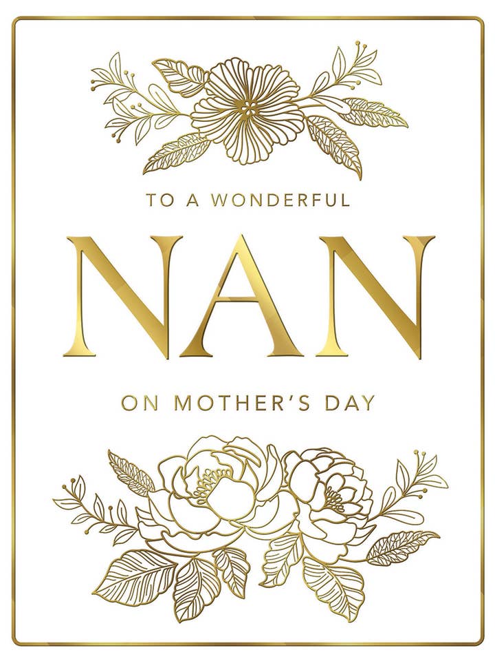 Cartão do Dia da Mãe, Avó, Texto Floral por atacado de Piccadilly Greetings