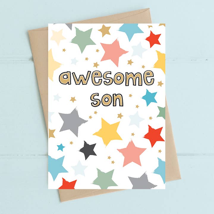 Awesome Son - Greetings Card for wholesale by Dandelion Stationery