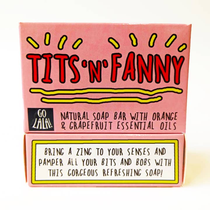 Tits 'n' Fanny Soap Orange & Grapefruit Funny Gift for wholesale by Go La La