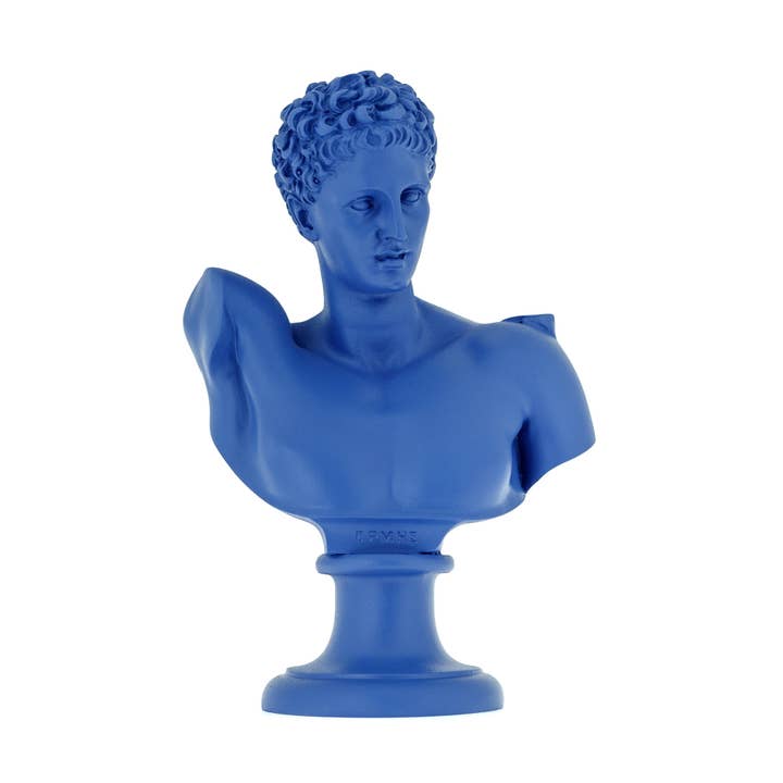 ARTIA LTD - Wholesale Sculpture - Hermes Head Bust Statue, 23cm / 9'', Blue1