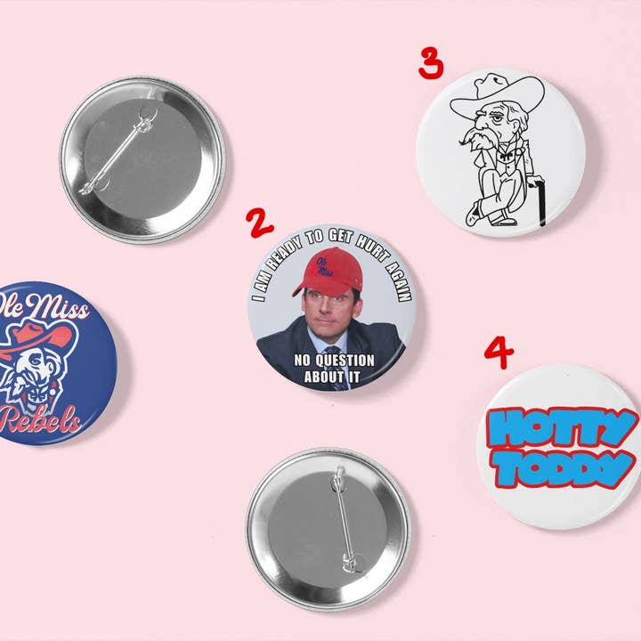 Botões do Dia do Jogo | VERMELHO + AZUL PÓ por atacado de GameDayDrips