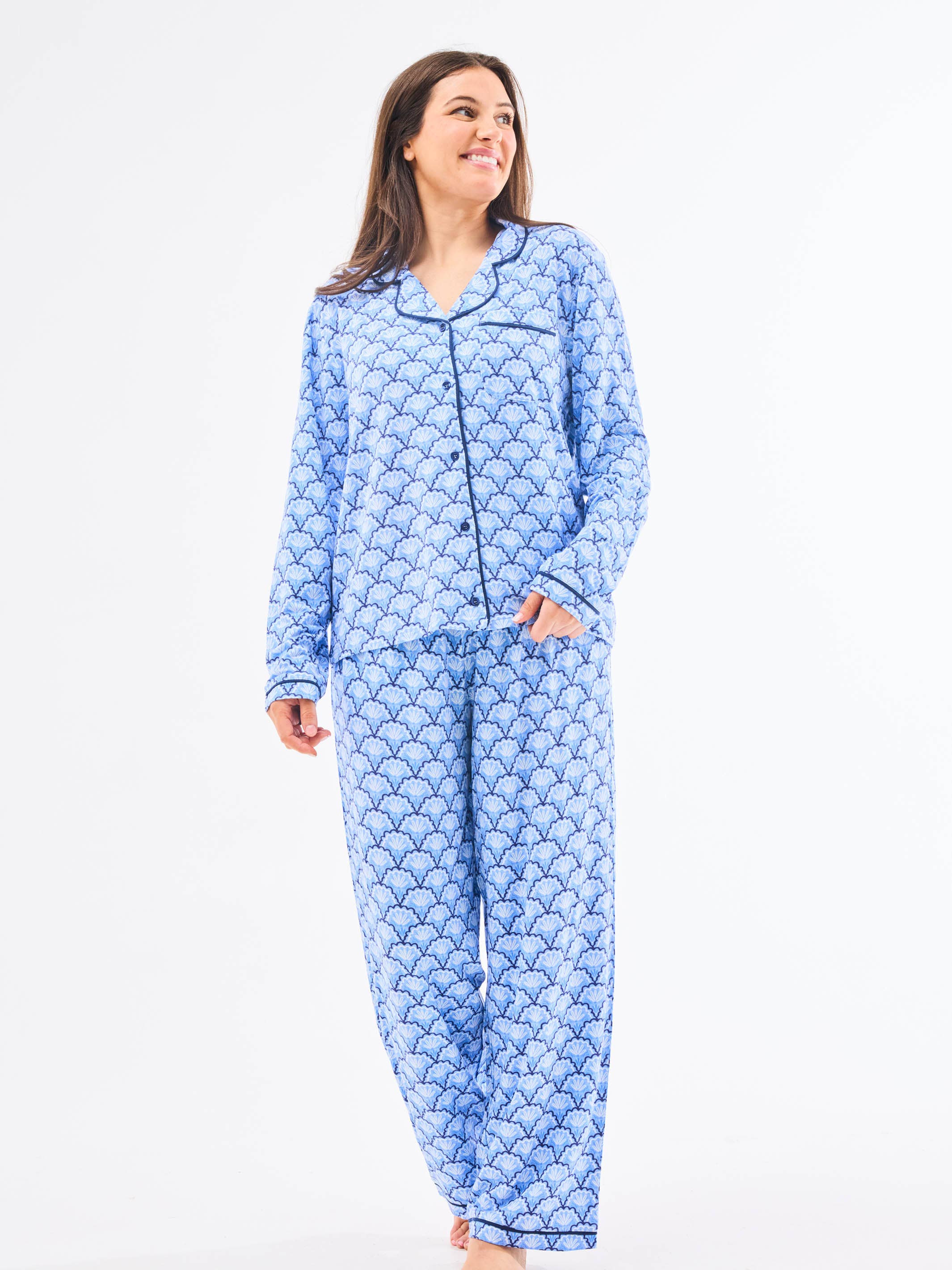 Mary Square - Vendita all'ingrosso Completo loungewear - Donna - Set Pigiama da Donna Charlotte | Second Glance Blu2