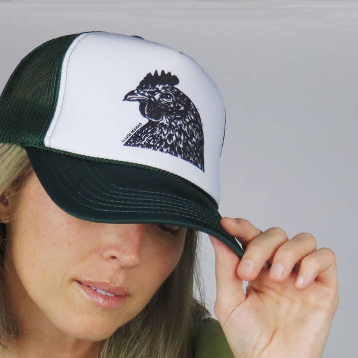 Casquette Trucker en Mousse Poulet Joli pour la vente par elSage Designs