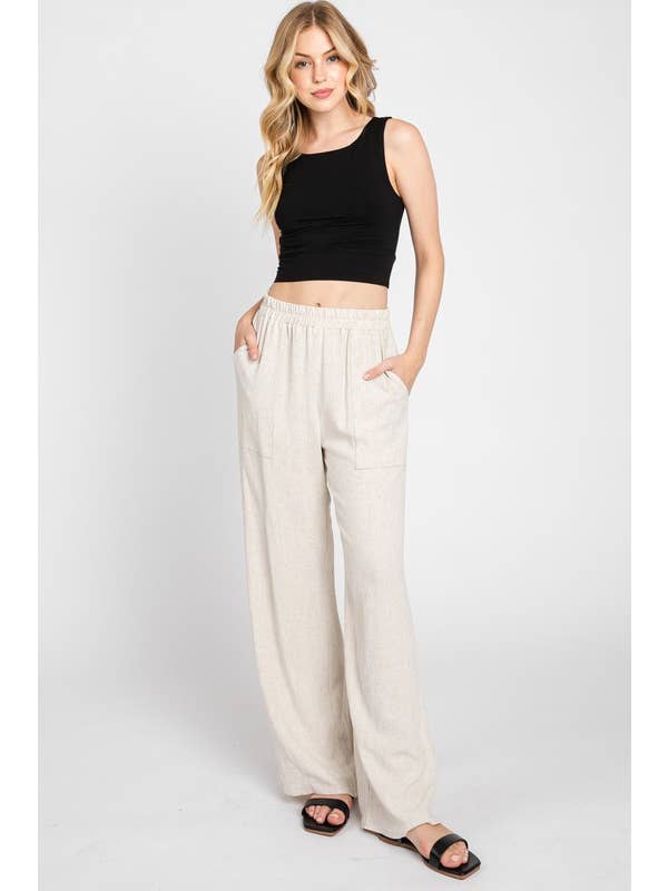 Final Touch - Wholesale Pants - Women's - Linen Regular Fit Pants - NP70255C
