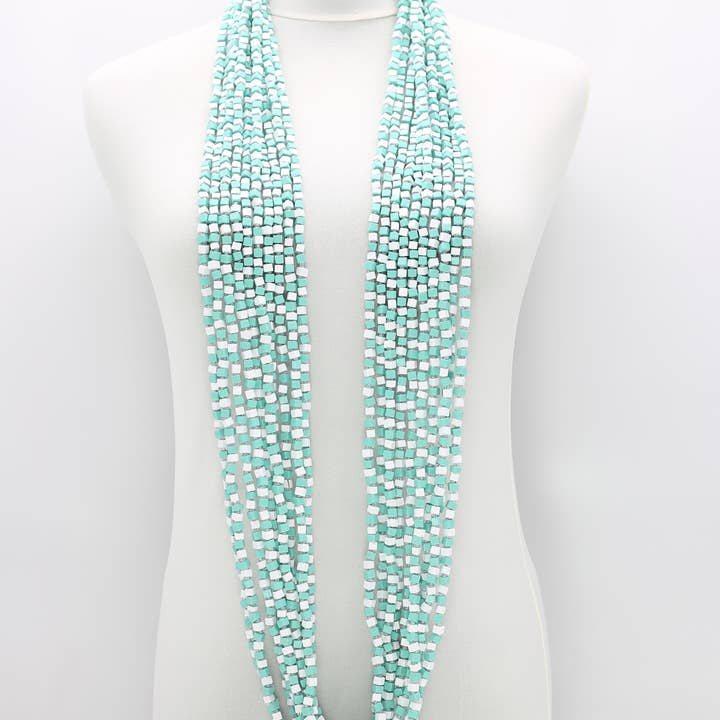 Jianhui London - Wholesale Beaded/pearl necklace - The Next Pashmina Necklace Wooden Beads - Mosaic Art0