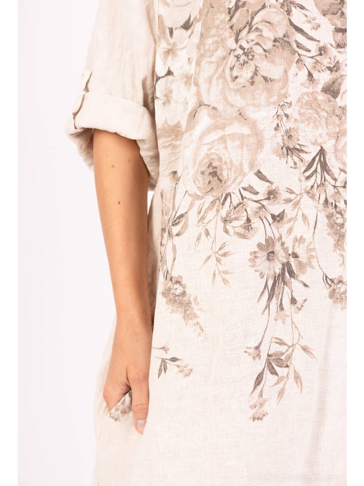 Shyloh - Wholesale Dress - Women's - Floral linen dress 14956