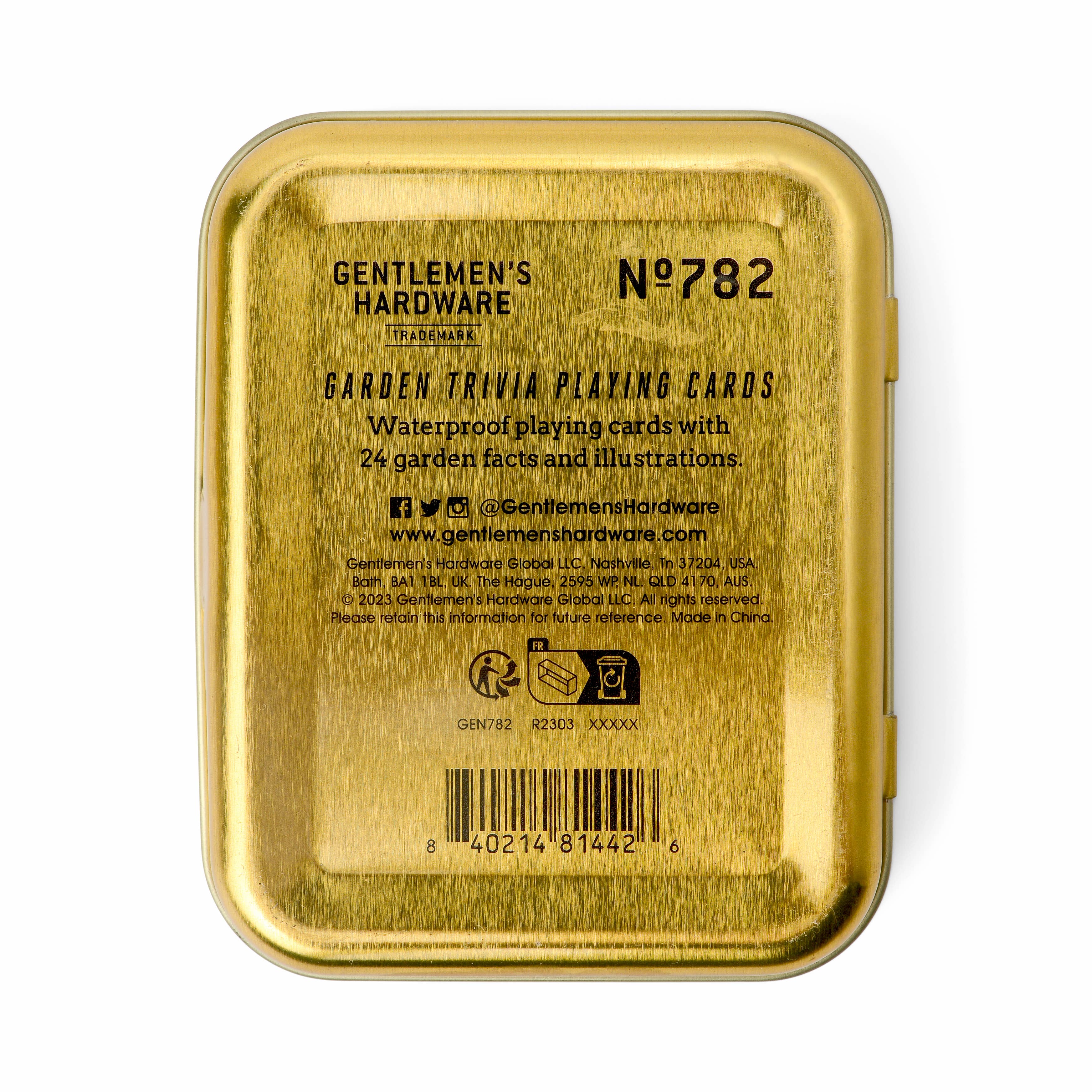 Gentlemen's Hardware - Wholesale Playing Cards - Gardeners Tips, Waterproof Playing Cards3