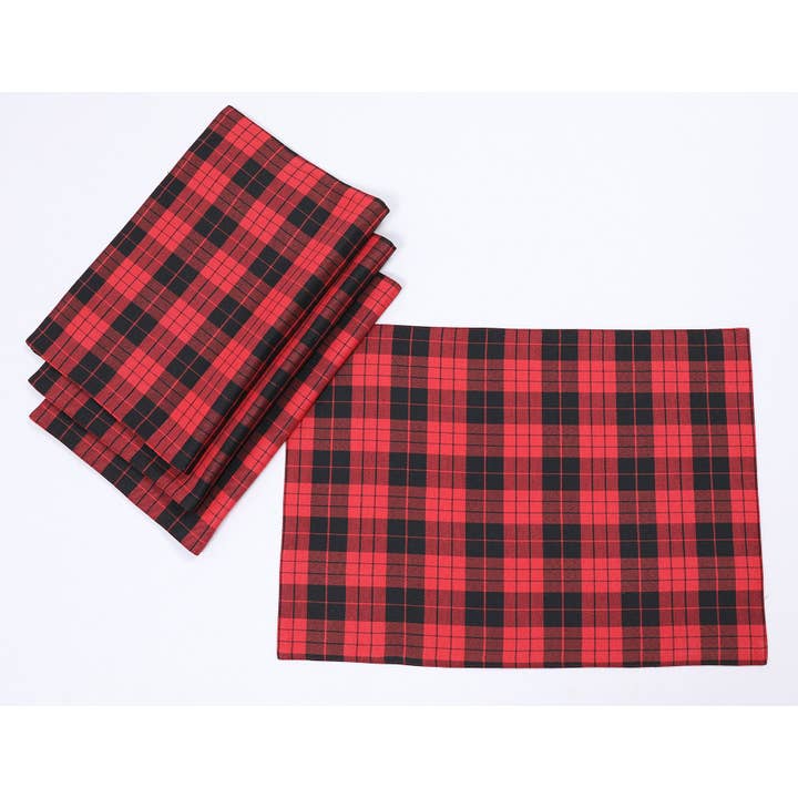 14" x 20" Holiday Plaid Placements - Set of 2 for wholesale by Xia Home Fashions & Manor Luxe