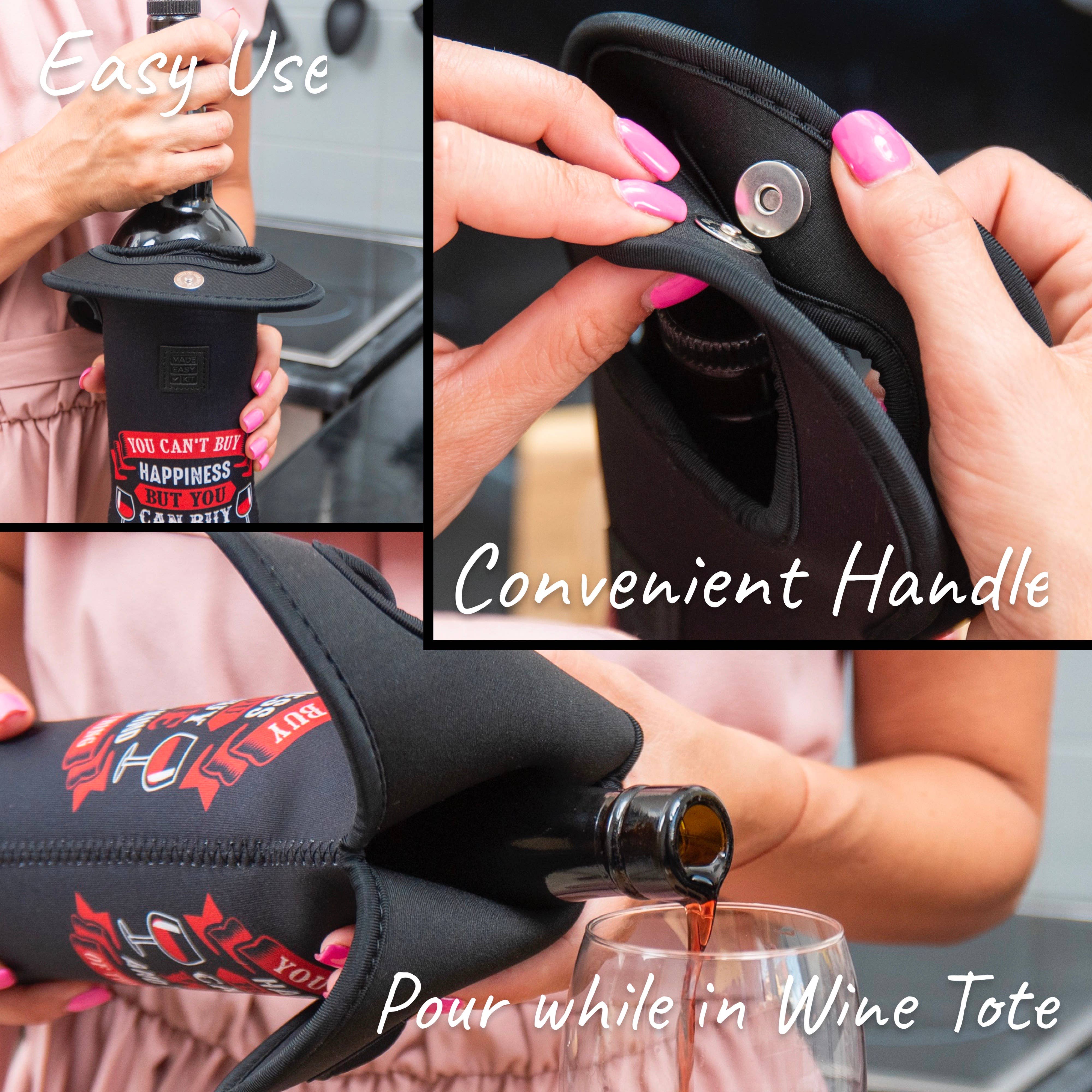 MADE EASY KIT – wholesale Wine tote – Made Easy Kit Insulated Wine Tote Neoprene Carrier Set of 32