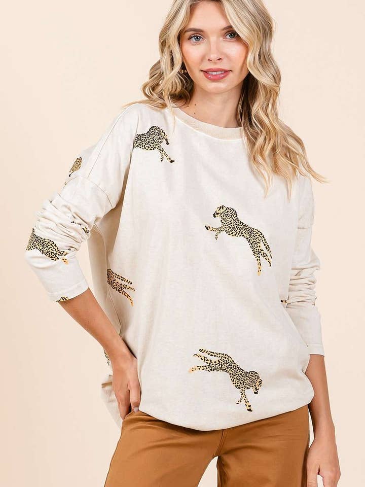 mittoshop - Wholesale Knit Top - Women's - MINERAL WASH CHEETAH PRINT LONG SLEEVE TOP16
