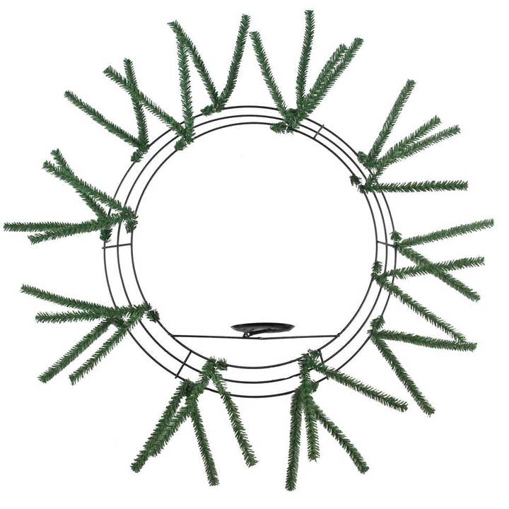 16 ”Dia Pencil Work Krans W/Ljusplatta Svart/Tt Grön, 18 Slipsar XX782109 för wholesale av Trendy tree