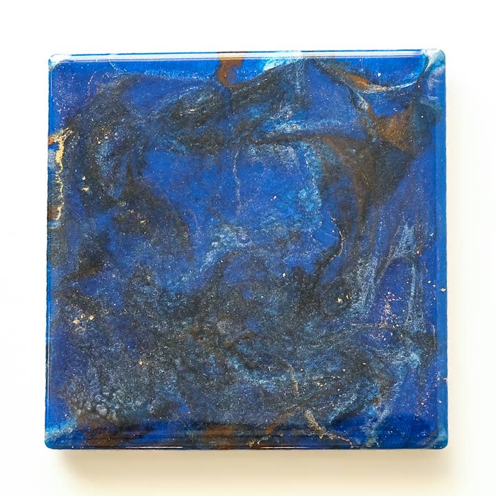 Brasilianske Blå Bahia Bordskånere - Sæt med 4 for engroshandel hos Vixen Hollow Arts