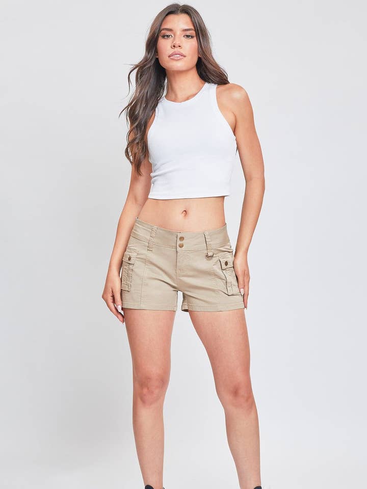 Low Rise Poplin Cargo Shorts-S2756P1 for wholesale by YMI