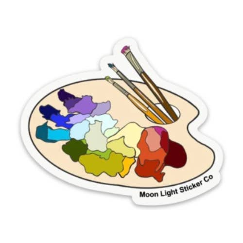 Paint Palette Sticker for wholesale by Moon Light Sticker Co