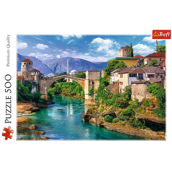 TREFL by Bridge Toys - Wholesale Puzzle - Adult - 500 Piece Trefl Jigsaw Puzzles, Old Bridge in Mostar, Bosnia2