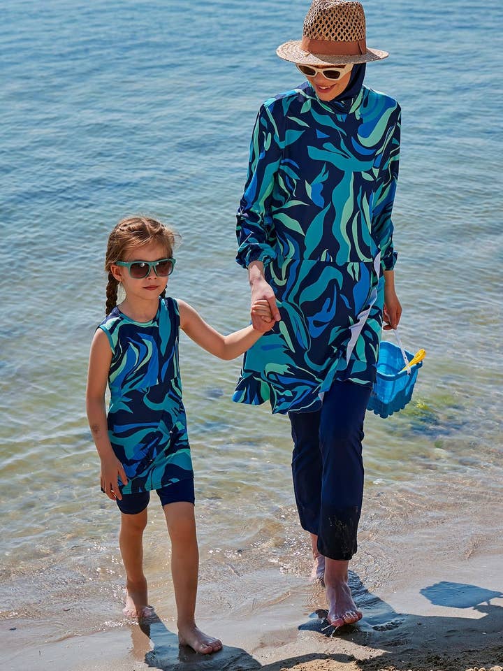 Lycra Marinblå Baddräkt Barn K2334 för wholesale av Marina Swimwear