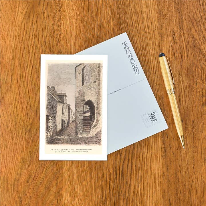 Found Image Press – Großhandel Postkarten – Postkarte FF-296 Mont St. Michel, Dorfkirche1