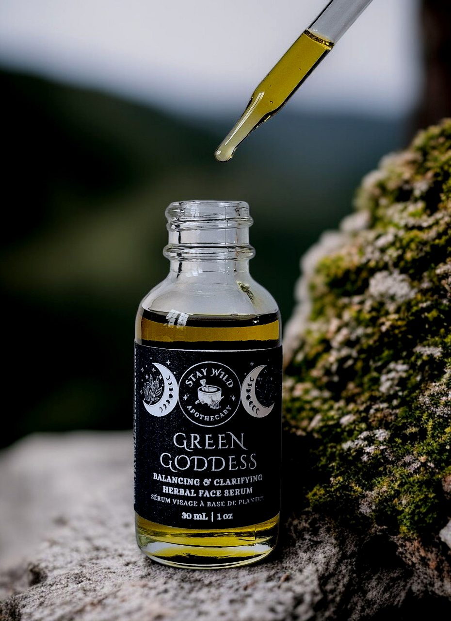 Stay Wild Apothecary - Wholesale Facial Serum/Concentrate - Green Goddess Clarifying Herbal Face Serum0