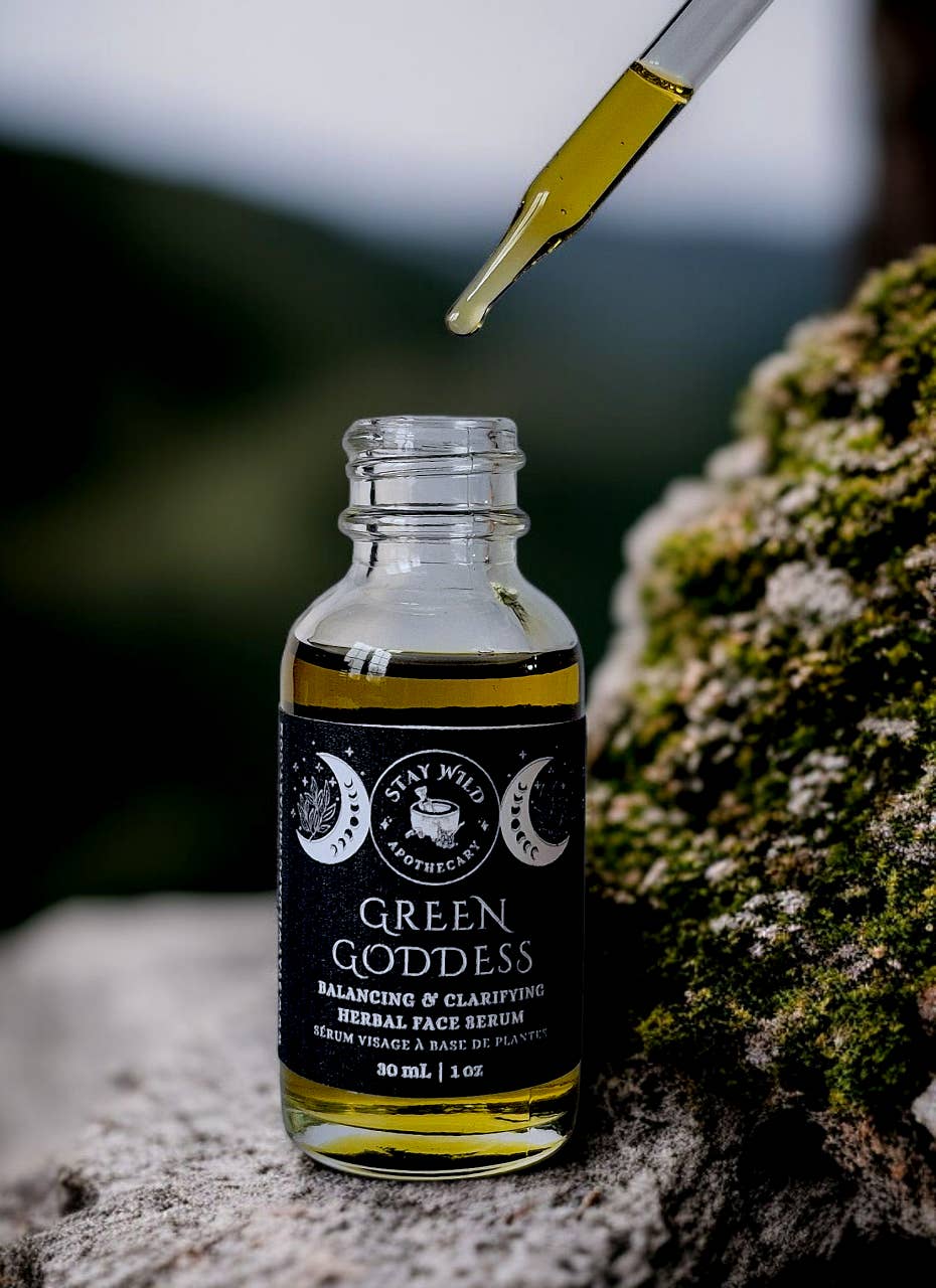 Stay Wild Apothecary - Wholesale Facial serum/concentrate - Green Goddess Clarifying Herbal Face Serum