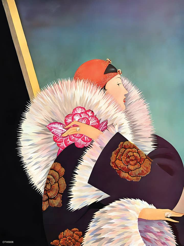 George Wolfe Plank Fashion Art Print te zien op de cover van Vogue, januari 1927 voor wholesale door On The Wall Art Ltd