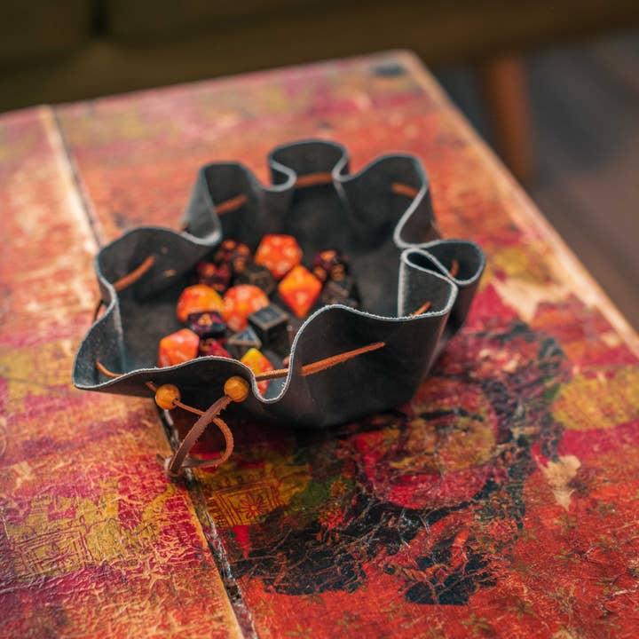 Dice Tray Pouch for wholesale by Journeyman Handcraft
