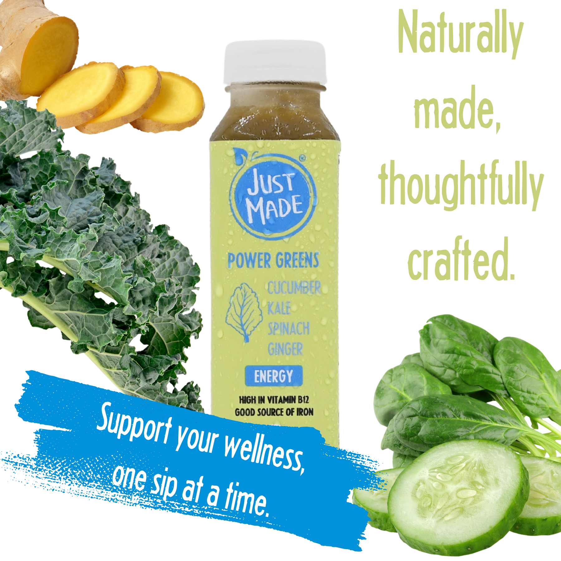 Just Made Foods - Wholesale Wellness Juice/Tonic - Power Greens3