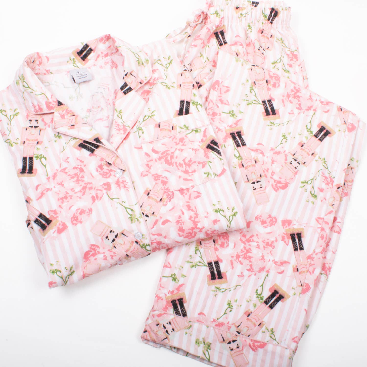 8 Oak Lane – wholesale Sleepwear set – Women's – Nutcracker Rose Flannel PJ Set3